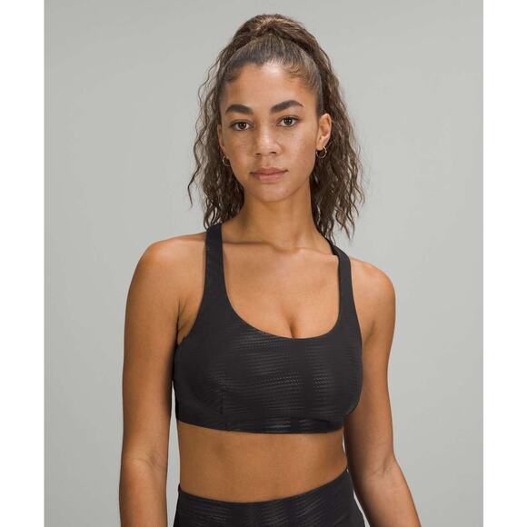 Lululemon Wunder Train Bra Foil Black 6 - Picture 1 of 9